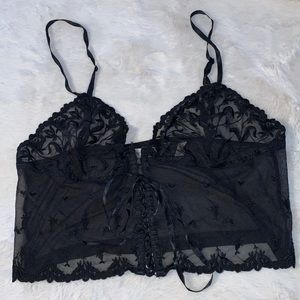 Medium Sheer Victoria’s Secret Vintage lingerie lace up top
